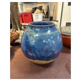 Handcrafted Cable Pottery Vase Signed