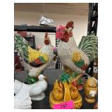 Ceramic Birds and Chicken Figurines