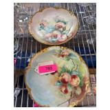 Hand-Painted Haviland France Plates w Fruit Motif
