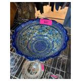 Hand-Painted Polish Pottery Bowl