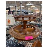 Wooden Two-Tier Lazy Susan Server