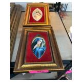 Framed Religious Porcelain Plaques Set
