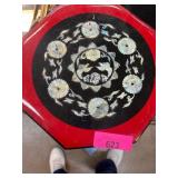 Octagonal Lacquerware Box with Inlay Design