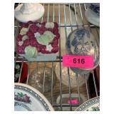 Porcelain Covered Trinket Boxes Set