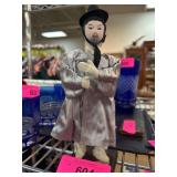 Fabric-Clothed Figurine With Hat and Beard