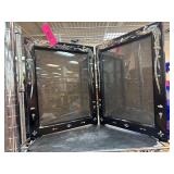 Black Lacquer Double Picture Frame with Inlay