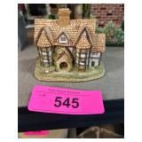 Hand-Painted Cottage Figurine with Textured Detail