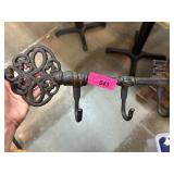 Wrought Iron Key-Shaped Hook Rack