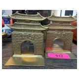 Brass Asian-Inspired Bookends