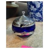 Farber Bros Covered Cobalt Dish