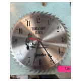 Workshop Clock Made from Saw Blade