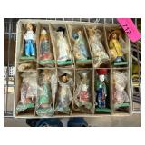 Twelve Hand-Painted Figurines