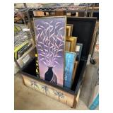 Framed Artwork and Prints in Chest