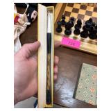 Chinese Calligraphy Set with Inkstone 1950s