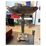 Metal Pedestal Compote with Ornate Details