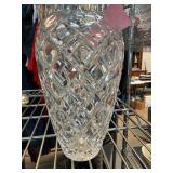 Cut Crystal Diamond-Pattern Vase