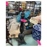 Decorative Black Lamp Base in Gothic Style