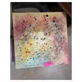 Three Abstract Paintings on Canvas