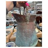 Copper Jug with Decorative Porcelain Handle