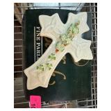 Belleek Fine Parian China Cross with Box