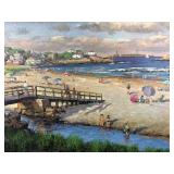 Framed Beach Scene Painting by Mosher Gallery