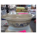 Stoneware Oval Casserole Dish with Lid