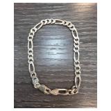 Sterling Silver Figaro Chain Bracelet