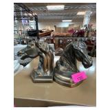 Horse Head Bookends in Metallic Finish