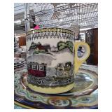 Made in England Ceramic Mug with Train Scene