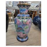 Multicolored Cloisonne Floral Pattern Vase