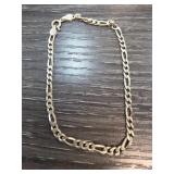 Sterling Silver Figaro Chain Bracelet