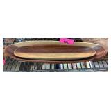 Two Wooden Boat-Shaped Bowls