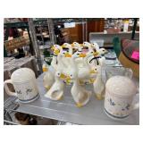 Ceramic and Glass Goose-Themed Items