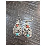 Cecil Sanders Navajo Sterling Silver Earrings