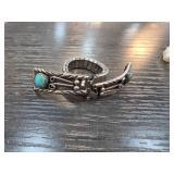 Sterling Silver Navajo EE Ella Cowboy Bracelet