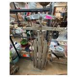 Wooden Sled with Metal Frame and Handle