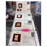 First Day Covers With Gold Foil Stamps