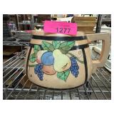 Vintage Czech Pitcher with Fruit Motif