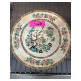 Edwin M. Knowles Vitreous Floral Plate