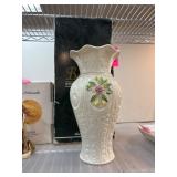 Belleek Fine Parian China Romantic Rose Vase