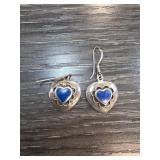 Sterling Silver Heart-Shaped Earrings