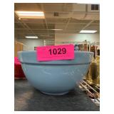 Blue Glazed Ceramic Mixing Bowl