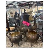 Three-Piece Decorative Metal Tea Set
