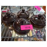 Brown and White Ceramic Cookware