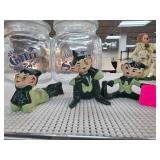 Three Ceramic Elf Figurines