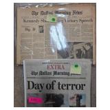 Two Dallas Morning News Historic Newspapers