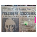 Dallas Morning News April 13, 1945 Newspaper FDR