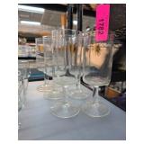Glass Stemware Set with Gold Starburst Design