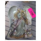 Lustre Angel Wall Plaque with Floral Details