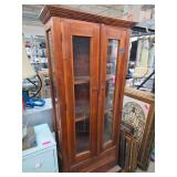 Wooden Display Cabinet With Glass Doors